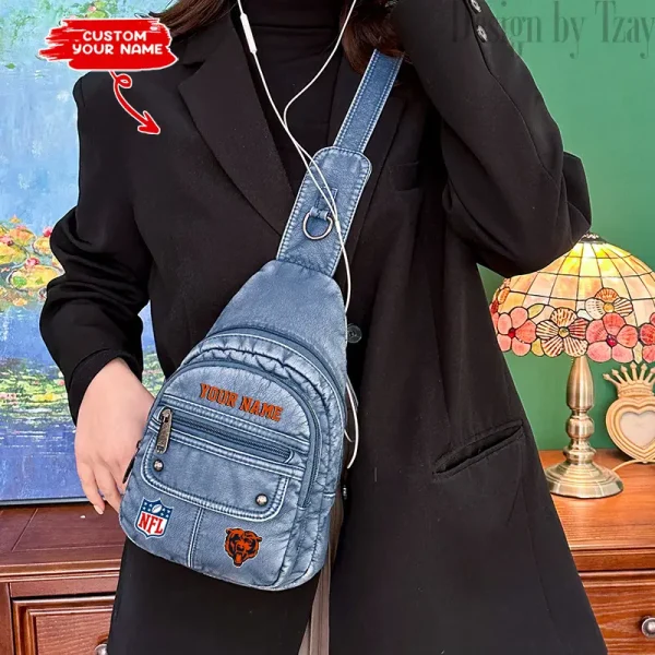 Chicago Bears Street-Style New Leather Chest Bag Trending 2025 SPTSSNLCB006 - Image 4