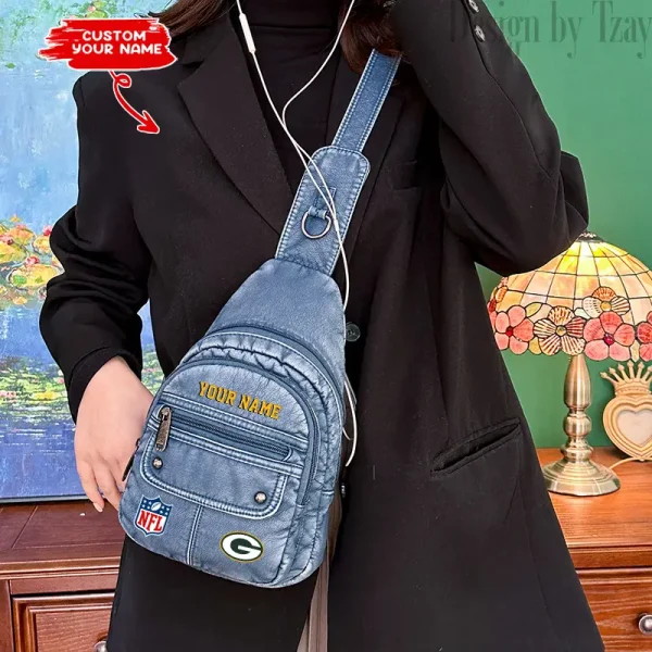 Green Bay Packers Street-Style New Leather Chest Bag Trending 2025 SPTSSNLCB012 - Image 3