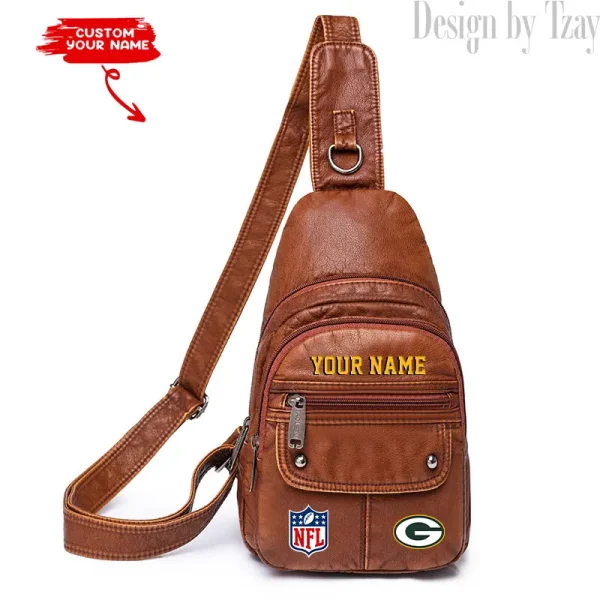 Green Bay Packers Street-Style New Leather Chest Bag Trending 2025 SPTSSNLCB012 - Image 4