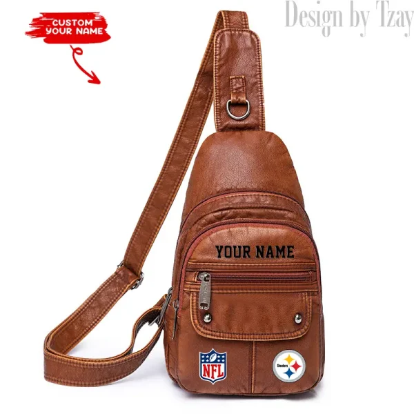 Pittsburgh Steelers Street-Style New Leather Chest Bag Trending 2025 SPTSSNLCB027 - Image 2