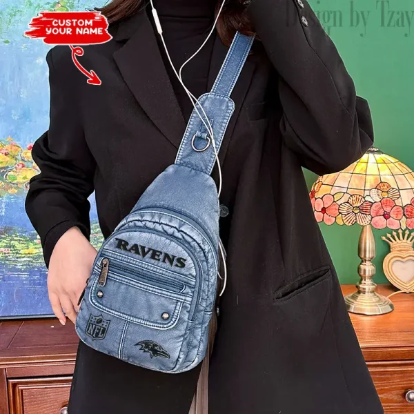 Baltimore Ravens Street-Style New Leather Chest Bag Trending 2025 SPTSSNLCB035 - Image 2