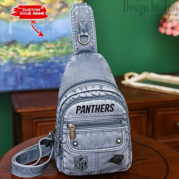 Carolina Panthers Street-Style New Leather Chest Bag Trending 2025 SPTSSNLCB037 - Image 3