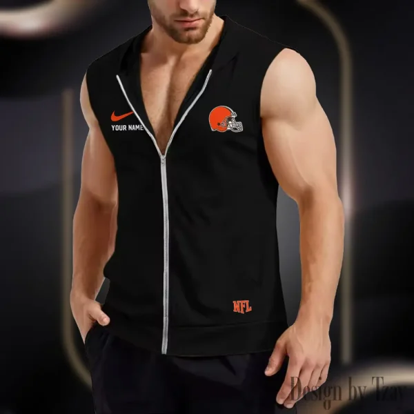 Cleveland Browns Mens Sleeveless Gym Tank Top Trending 2025 SPTMSVSHTT008 - Image 2