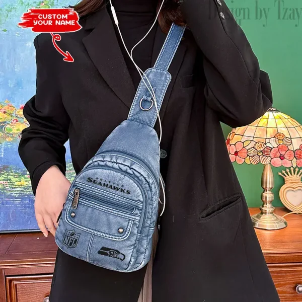 Seattle Seahawks Street-Style New Leather Chest Bag Trending 2025 SPTSSNLCB061 - Image 2