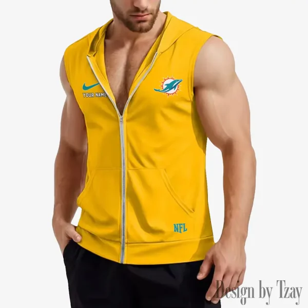 Miami Dolphins Mens Sleeveless Gym Tank Top Trending 2025 SPTMSVSHTT020 - Image 5
