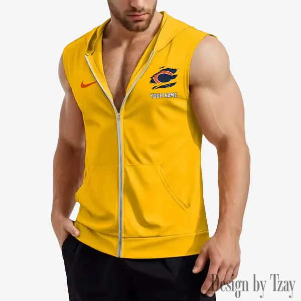 Chicago Bears Mens Sleeveless Gym Tank Top Trending 2025 SPTMSVSHTT038 - Image 2