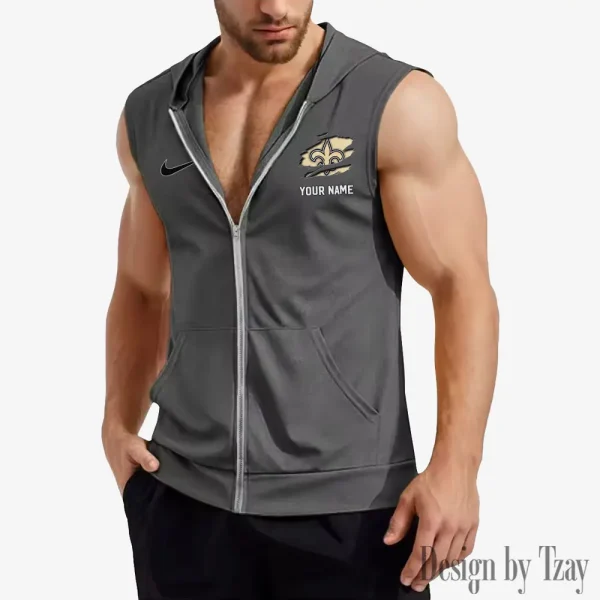 New Orleans Saints Mens Sleeveless Gym Tank Top Trending 2025 SPTMSVSHTT055 - Image 6