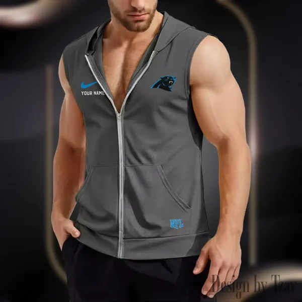 Carolina Panthers Mens Sleeveless Gym Tank Top Trending 2025 SPTMSVSHTT005 - Image 3