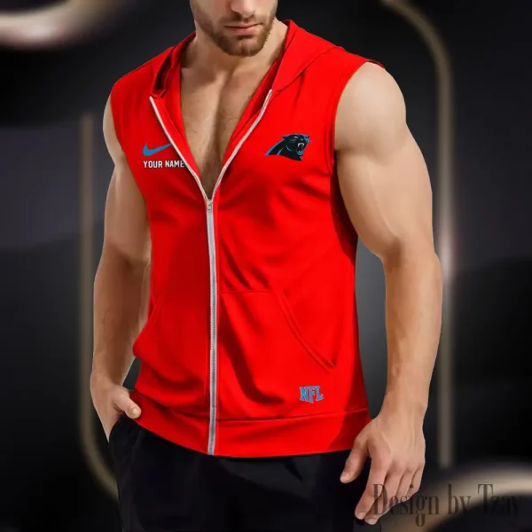 Carolina Panthers Mens Sleeveless Gym Tank Top Trending 2025 SPTMSVSHTT005 - Image 4