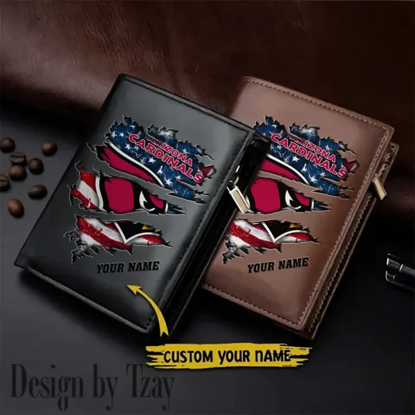 Arizona Cardinals Leather Vertical Men Wallet Gifts For Fans SPTLVW923