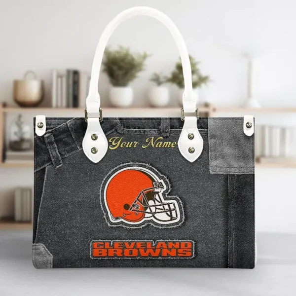 Cleveland Browns Leather Bag Handbag For Women VITTHB408 - Image 4
