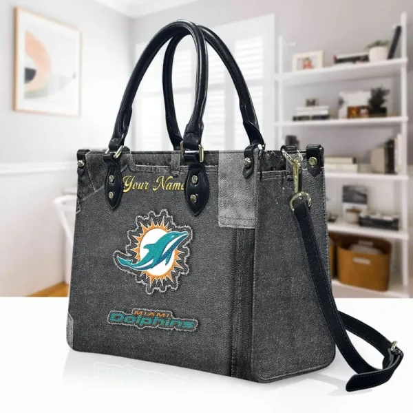 Miami Dolphins Leather Bag Handbag For Women VITTHB420