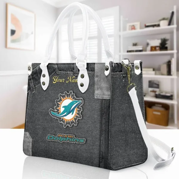 Miami Dolphins Leather Bag Handbag For Women VITTHB420 - Image 3