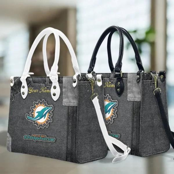 Miami Dolphins Leather Bag Handbag For Women VITTHB420 - Image 5