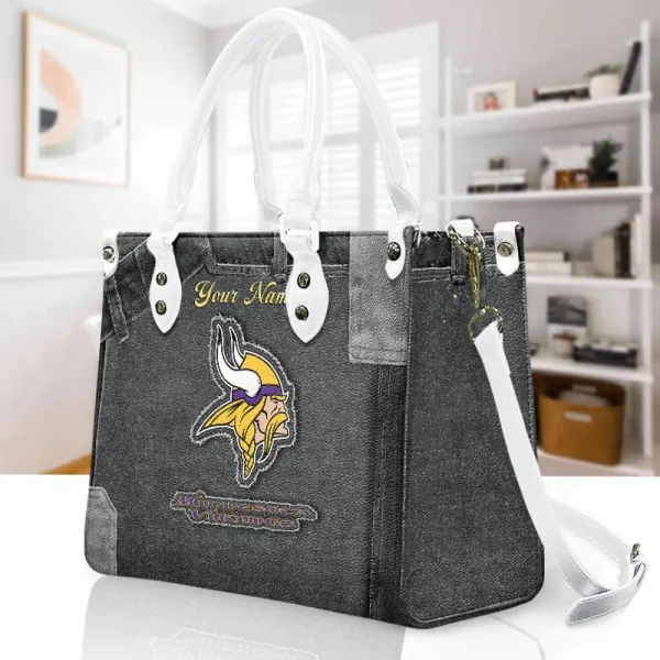 Minnesota Vikings Leather Bag Handbag For Women VITTHB421 - Image 3