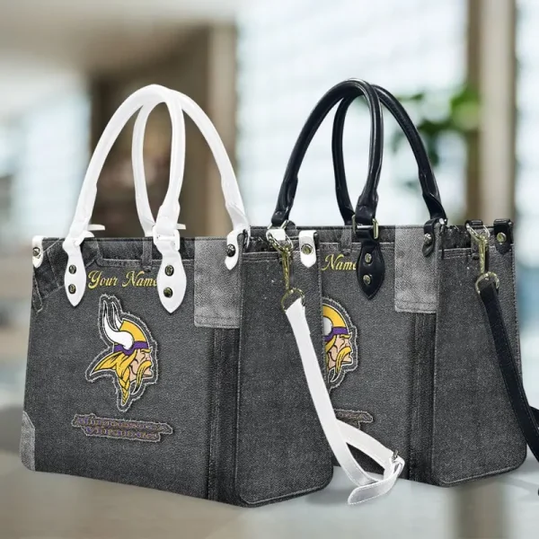 Minnesota Vikings Leather Bag Handbag For Women VITTHB421 - Image 5