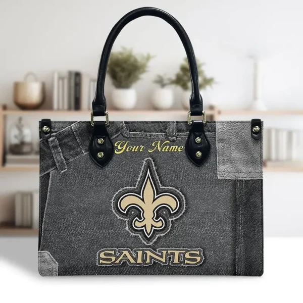 New Orleans Saints Leather Bag Handbag For Women VITTHB423 - Image 2