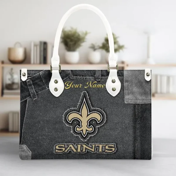 New Orleans Saints Leather Bag Handbag For Women VITTHB423 - Image 4