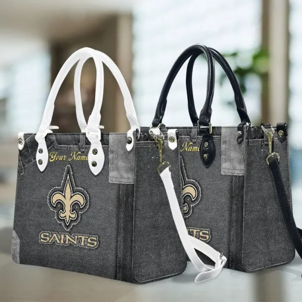 New Orleans Saints Leather Bag Handbag For Women VITTHB423 - Image 5