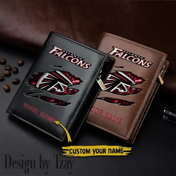 Atlanta Falcons Leather Vertical Men Wallet Gifts For Fans SPTLVW956