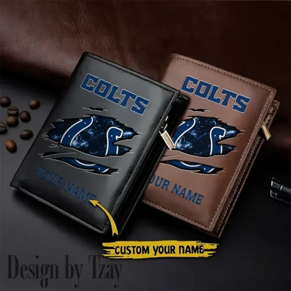 Indianapolis Colts Leather Vertical Men Wallet Gifts For Fans SPTLVW968