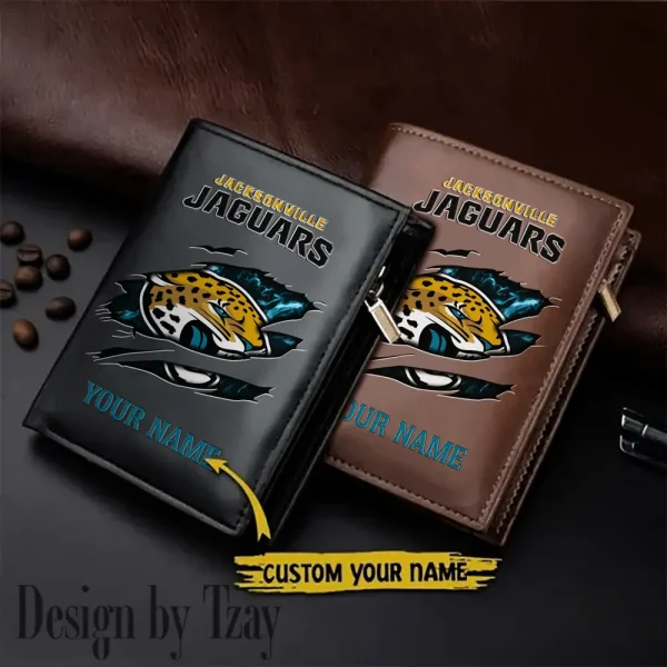 Jacksonville Jaguars Leather Vertical Men Wallet Gifts For Fans SPTLVW969