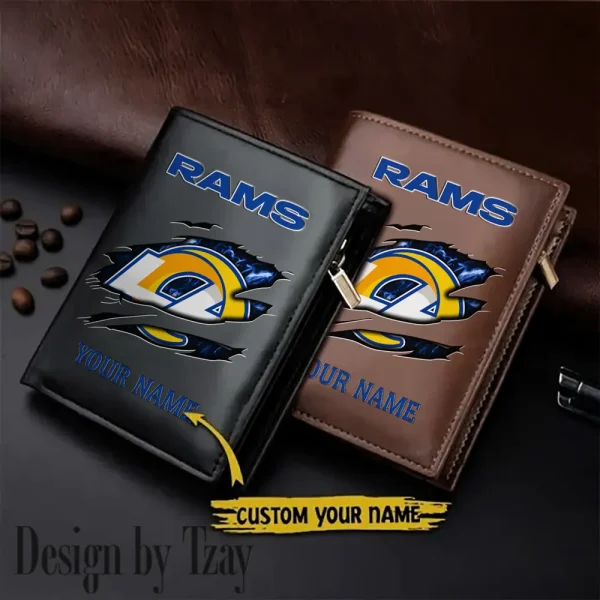 Los Angeles Rams Leather Vertical Men Wallet Gifts For Fans SPTLVW973
