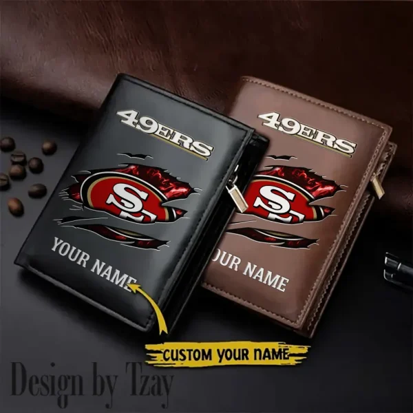 San Francisco 49ers Leather Vertical Men Wallet Gifts For Fans SPTLVW982