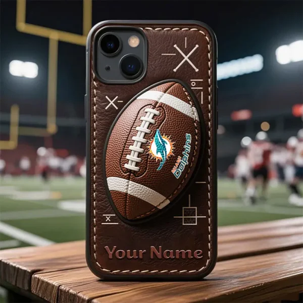Miami Dolphins Football US Team Brown Special Phone Case Personalized Gift For Fans BGPC955 - Image 3