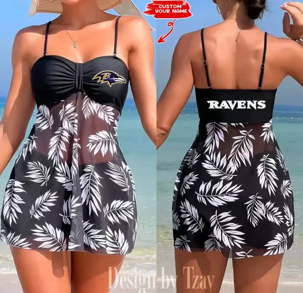 Baltimore Ravens Summer Women's Short Dress With Shorts Trending 2025 SPTSWSDT003