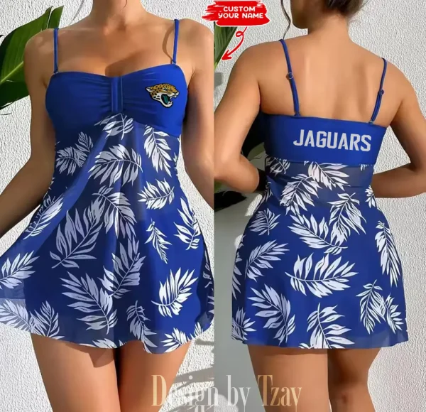 Jacksonville Jaguars Summer Women's Short Dress With Shorts Trending 2025 SPTSWSDT015 - Image 2