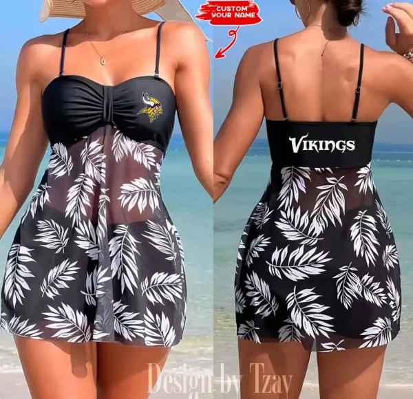 Minnesota Vikings Summer Women's Short Dress With Shorts Trending 2025 SPTSWSDT021 - Image 3