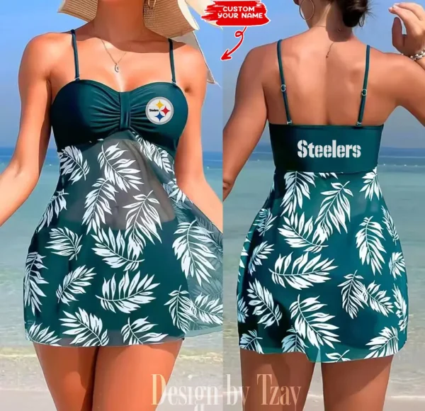 Pittsburgh Steelers Summer Women's Short Dress With Shorts Trending 2025 SPTSWSDT027 - Image 3