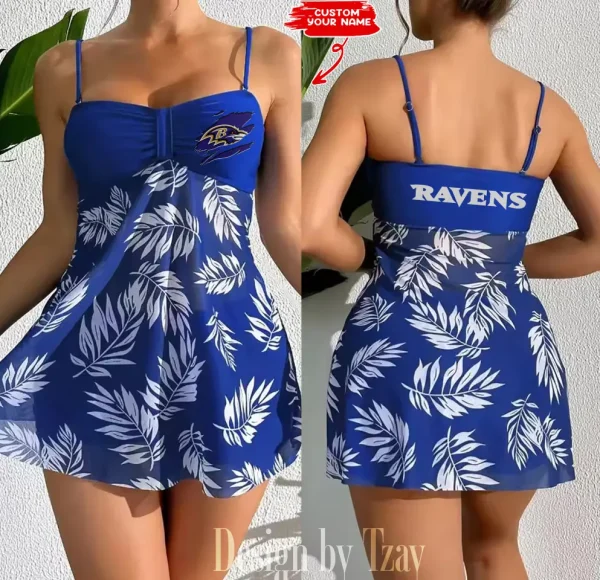Baltimore Ravens Summer Women's Short Dress With Shorts Trending 2025 SPTSWSDT035 - Image 2
