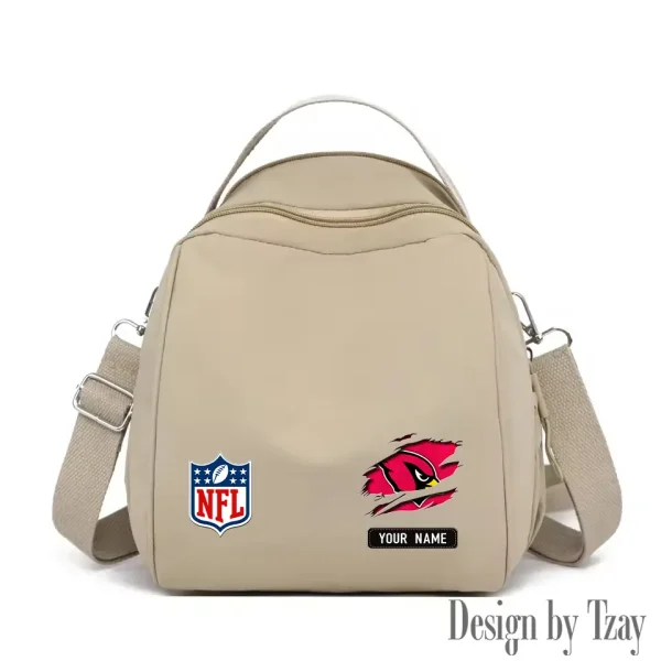 Arizona Cardinals Women's Nylon Backpack Lightweight Travel Bag SPTWNBLTB001 - Image 8