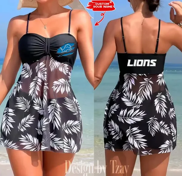 Detroit Lions Summer Women's Short Dress With Shorts Trending 2025 SPTSWSDT043 - Image 3