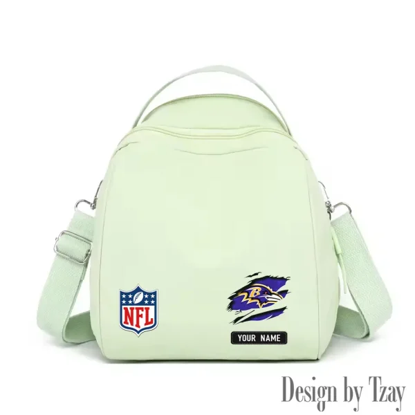 Baltimore Ravens Women's Nylon Backpack Lightweight Travel Bag SPTWNBLTB003 - Image 3