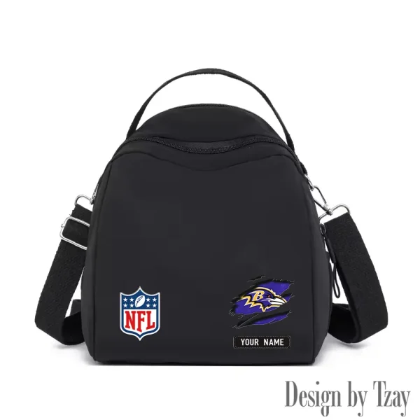 Baltimore Ravens Women's Nylon Backpack Lightweight Travel Bag SPTWNBLTB003 - Image 5