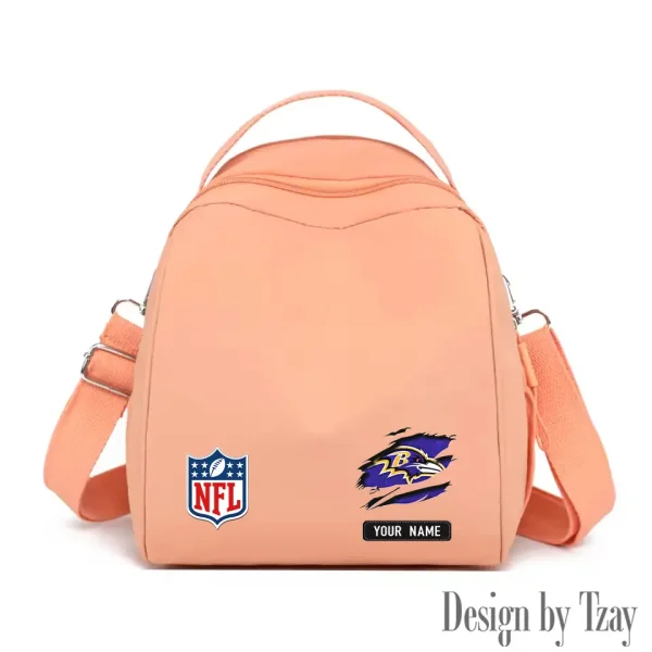 Baltimore Ravens Women's Nylon Backpack Lightweight Travel Bag SPTWNBLTB003 - Image 8
