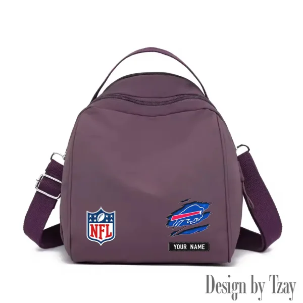 Buffalo Bills Women's Nylon Backpack Lightweight Travel Bag SPTWNBLTB004 - Image 3