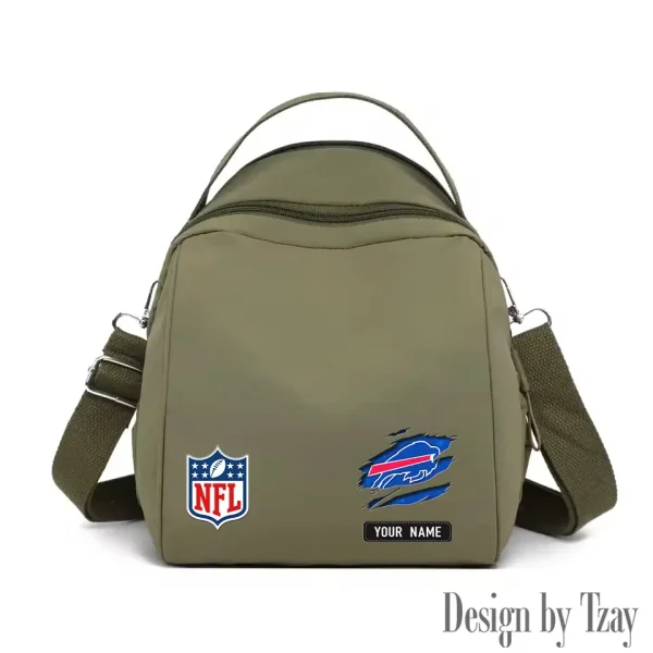 Buffalo Bills Women's Nylon Backpack Lightweight Travel Bag SPTWNBLTB004 - Image 4