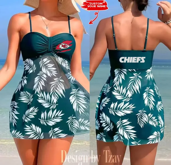 Kansas City Chiefs Summer Women's Short Dress With Shorts Trending 2025 SPTSWSDT048 - Image 2