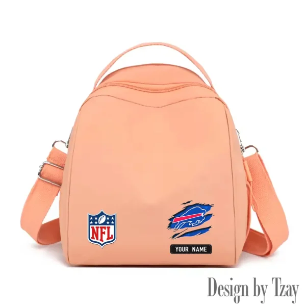 Buffalo Bills Women's Nylon Backpack Lightweight Travel Bag SPTWNBLTB004 - Image 5