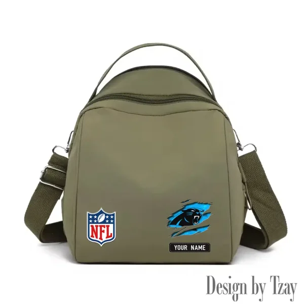 Carolina Panthers Women's Nylon Backpack Lightweight Travel Bag SPTWNBLTB005 - Image 2