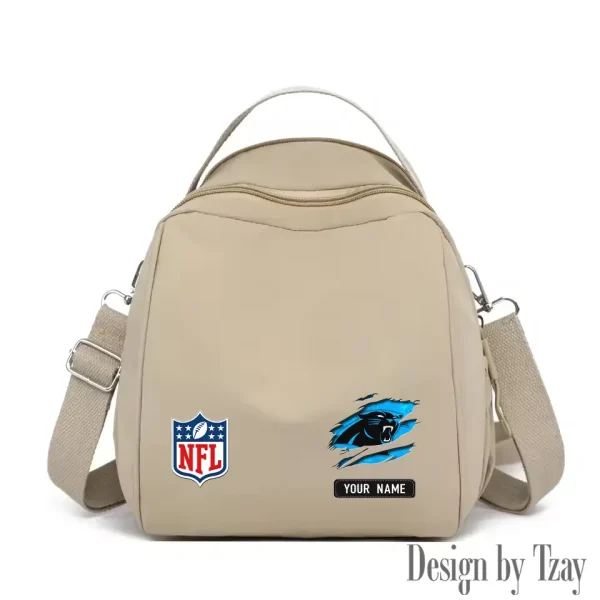 Carolina Panthers Women's Nylon Backpack Lightweight Travel Bag SPTWNBLTB005 - Image 5