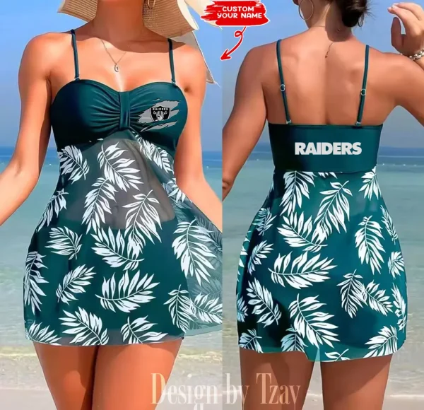 Las Vegas Raiders Summer Women's Short Dress With Shorts Trending 2025 SPTSWSDT049 - Image 3