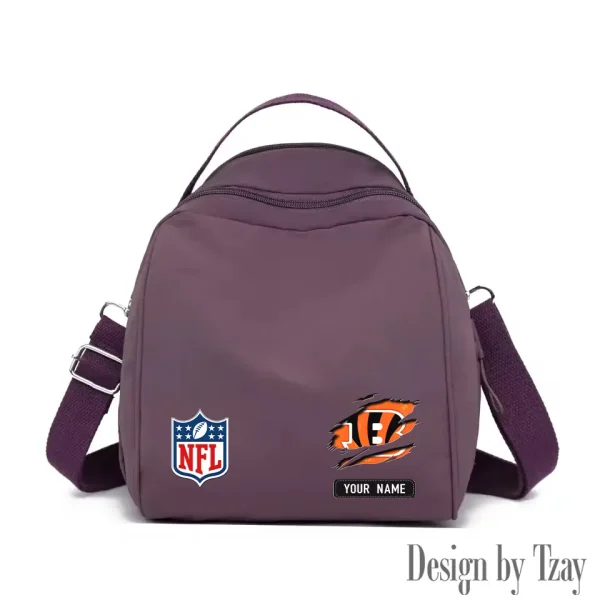 Cincinnati Bengals Women's Nylon Backpack Lightweight Travel Bag SPTWNBLTB007 - Image 5