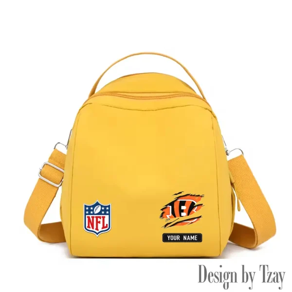 Cincinnati Bengals Women's Nylon Backpack Lightweight Travel Bag SPTWNBLTB007 - Image 6