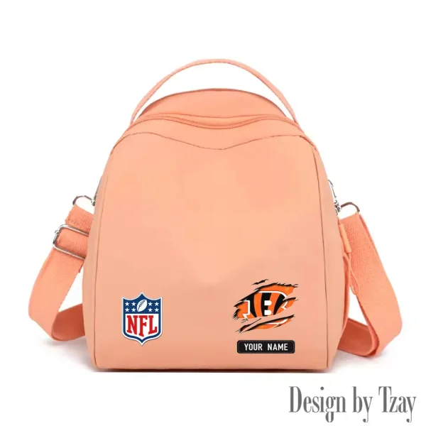 Cincinnati Bengals Women's Nylon Backpack Lightweight Travel Bag SPTWNBLTB007