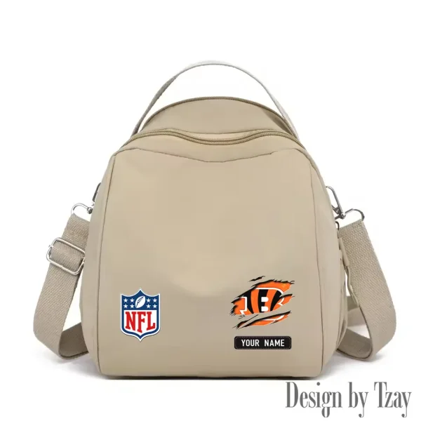 Cincinnati Bengals Women's Nylon Backpack Lightweight Travel Bag SPTWNBLTB007 - Image 3